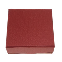 Karton náramek Box, Lepenka, s Velveteen, Obdélník, červený, 95x93x35mm, 72PC/Lot, Prodáno By Lot