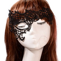 Gothic Augenmaske, Spitze, mit Satinband, Gotik, schwarz, 200x100mm, Länge ca. 23.6 ZollInch, 20PCs/Menge, verkauft von Menge