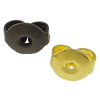 ottone Tensione Ear Nut, placcato, nessuno, assenza di nichel,piombo&cadmio, 5x5x3mm, Foro:Appross. 1mm, 1000PC/lotto, Venduto da lotto