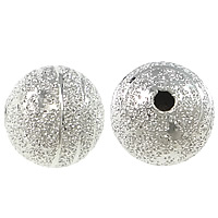 Perles bijoux en laiton, Rond, Placage de couleur platine, Coupe de fleurs & poudre d'étoile, protéger l'environnement, sans nickel, plomb et cadmium, 10mm, Trou:Environ 2mm, 100PC/lot, Vendu par lot