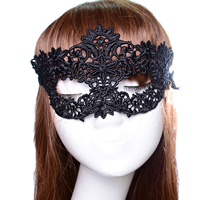 Eye Mask Gothic, pizzo, stile gotico, nero, 200x100mm, Lunghezza Appross. 23.6 pollice, 20PC/lotto, Venduto da lotto