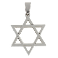 Stainless Steel Pendants Star of David Jewish  Jewelry original color Approx Sold By Bag