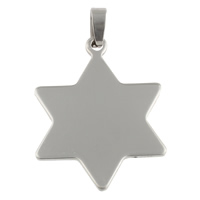 Stainless Steel Pendants Star of David Jewish  Jewelry original color Approx Sold By Bag