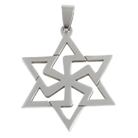 Stainless Steel Pendants Star of David Jewish  Jewelry original color Approx Sold By Bag