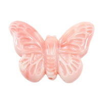 Giant Clam Beads Fluted Giant Butterfly Carved pink Approx 1mm Sold By Lot