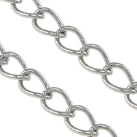 Stainless Steel Jewelry Chain twist oval chain original color Sold By Lot