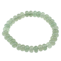 Aventurine Glas Bracelet, Rondelle, 5x8mm, Fad Thart 7 Inse, 10Snáitheanna/Lot, Díolta De réir Lot