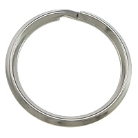 Rustfrit stål Split Ring, Stainless Steel, Donut, oprindelige farve, 30x30x3.50mm, Hole:Ca. 25mm, 500pc'er/Lot, Solgt af Lot