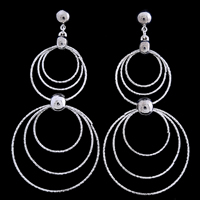 Gets® sieraden Earring, Messing, Donut, geplatineerd, nikkel, lood en cadmium vrij, 45x95mm, Verkocht door pair