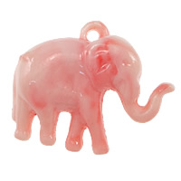 Fluted Giant Elephant Carved pink Approx 2mm Sold By Lot