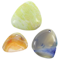 agate mixte Pendentif, mélangé, 33-53mm, 29-54mm, Trou:Environ 1mm, 20PC/sac, Vendu par sac