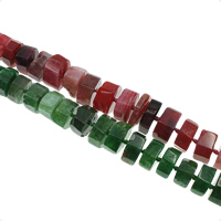 Agate perle, Ahat, faceted, više boja za izbor, 13x13mm-27x14mm, Rupa:Približno 1mm, Približno 37računala/Strand, Prodano Per Približno 18.8 inčni Strand