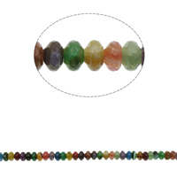 Crackle naturale Agata agate, crepitare agata, Rondella, sfaccettati, colori misti, 24x7mm, Foro:Appross. 1mm, Appross. 40PC/filo, Venduto per Appross. 15.7 pollice filo