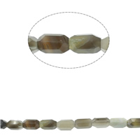 Grey Agate Bead, ilghnéitheach, 10x29mm, Poll:Thart 1mm, Thart 54ríomhairí pearsanta/Snáithe, Díolta Per Thart 16.1 Inse Snáithe