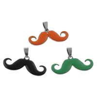 Stainless Steel Pendants Mustache enamel Approx Sold By Bag