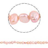 Barok Gekweekte Zoetwater Parel kralen, natuurlijk, roze, 3-4mm, Gat:Ca 0.8mm, Per verkocht Ca 14.3 inch Strand