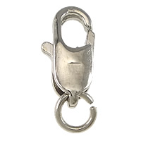 Brass Lobster Clasp platinum color plated nickel lead & cadmium free Approx 3mm Sold By Lot