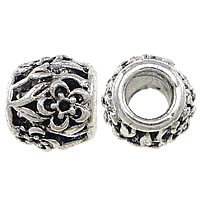 Zinc Alloy European Beads Drum antique silver color plated without troll nickel lead & cadmium free Approx 4.5mm Sold By Lot