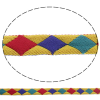 Cordão Algodão étnica, multi colorido, 11x3mm, 100Yardsquintal/Bag, vendido por Bag