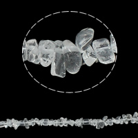 ädelsten chips, Clear Quartz, 5-8mm, Hål:Ca 0.8mm, Ca 260PC/Strand, Såld Per Ca 34.6 inch Strand