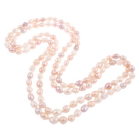 Natural Freshwater Pearl Long Necklace Baroque multi-colored 10-11mm Sold Per Approx 62.5 Inch Strand