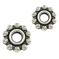 Zinc Alloy Spacer Beads Flower antique silver color plated nickel lead & cadmium free Sold By Lot