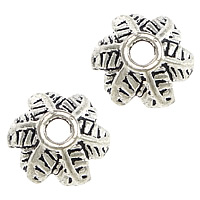 Zink Alloy Bead Cap, Blomma, antik silver pläterad, nickel, bly och kadmium gratis, 11x11x5mm, Hål:Ca 2mm, 1000PC/Lot, Säljs av Lot