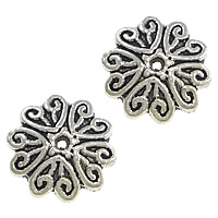 Zinc Alloy Bead Cap Flower antique silver color plated nickel lead & cadmium free Approx 1mm Sold By Lot