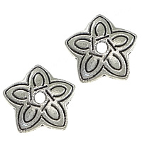 Zinc Alloy Bead Cap Flower antique silver color plated nickel lead & cadmium free Approx 1.5mm Sold By Lot