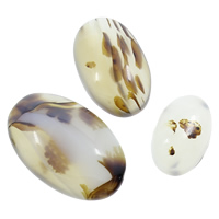 Original farve agat Cabochon, flad bagside & blandet, 15-23mm, 22-40mm, 5pc'er/Bag, Solgt af Bag