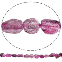 Druzy grânulos, Quartzo natural, Pepitas, estilo druzy, fúcsia, 10-19mm, 15-22mm, Buraco:Aprox 1mm, comprimento Aprox 15.3 inchaltura, 5vertentespraia/Bag, Aprox 22PCs/Strand, vendido por Bag