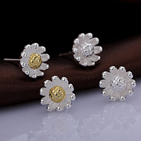 925 Sterling Silver Stud Earring Flower Sold By Lot