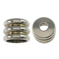 303 Stainless Steel Helmi, Sarake, alkuperäinen väri, 6x4.50mm, Reikä:N. 2,4.5mm, 1000PC/erä, Myymät erä