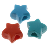 Opaque Acrylic Beads Star solid color mixed colors Approx 4mm Approx Sold By Bag