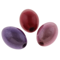 Miracle Acrylic Beads Oval painted mixed colors Approx 1mm Approx Sold By Bag