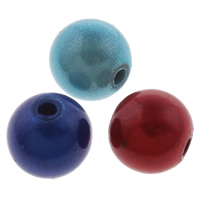 Miracle Acrylic Beads Round painted mixed colors Approx 3mm Sold By Bag