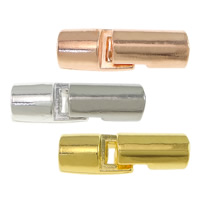 Zinc Alloy Lederen band Sluiting, plated, meer kleuren voor de keuze, 27x8.50mm, Gat:Ca 5.5mm, 300pC's/Lot, Verkocht door Lot