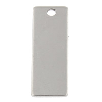 Stainless Steel Tag Rectangle hand polished laser pattern & Customized original color Approx 2mm Sold By Bag