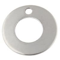 Rustfrit stål smykker Vedhæng, Stainless Steel, Donut, håndlavet poleret, oprindelige farve, 20x20x1mm, Hole:Ca. 2mm, 100pc'er/Bag, Solgt af Bag