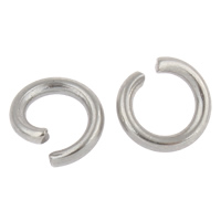 Rustfrit stål Open Ring, Stainless Steel, oprindelige farve, 7x1.2mm, Hole:Ca. 5mm, 10000pc'er/Bag, Solgt af Bag