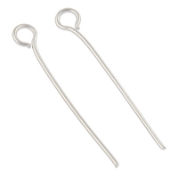 Rozsdamentes acél Eyepins, Stainless Steel, az eredeti szín, 0.7*16mm, Lyuk:Kb 2mm, 1000PC-k/Bag, Által értékesített Bag