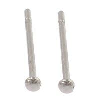 Cruach dhosmálta Earring Post, dath bunaidh, 1x12mm, 0.5mm, 5000Péirí/Mála, Díolta De réir Mála