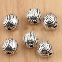 Ταϊλάνδη Sterling Silver Beads, Γύρος, 8mm, Τρύπα:Περίπου 1.5mm, 40PCs/Παρτίδα, Sold Με Παρτίδα