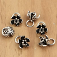 Bali Sterling Silver Pendants, Tailandia, Flor, 8x11.50mm, Buraco:Aprox 3.8mm, 40PCs/Lot, vendido por Lot