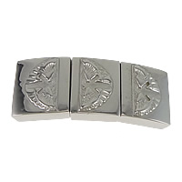 Nerezová ocel magnetické zavírání, Nerez, Obdélník, Původní barva, 43x17x6mm, Otvor:Cca 15x3mm, 10PC/Lot, Prodáno By Lot