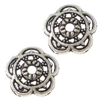 Zinc Alloy Bead Cap Flower antique silver color plated nickel lead & cadmium free Approx 2mm Sold By Lot