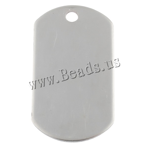 Stainless Steel Tag Rectangle hand polished laser pattern & Customized original color Approx 3mm Sold By Bag