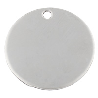 Bijoux pendentifs en acier inoxydable , Plat rond, mot je t'aime, noircir, 20x20x1.50mm, Trou:Environ 1mm, 50PC/sac, Vendu par sac