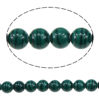 Malachite goutte, Rond, normes différentes pour le choix, vert, Trou:Environ 1mm, Longueur Environ 16 pouce, Vendu par lot