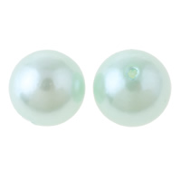 ABS plastikas pearl Rutuliukas, Turas, šviesiai žalia, 14mm, Skylė:Apytiksliai 2mm, Apytiksliai 410kompiuteriai/Krepšys, Pardavė Krepšys